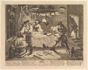 Hudibras bat Sidrophel et son homme Whacum - William Hogarth