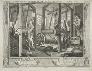 Industrie et oisiveté : Les apprentis compagnons à leurs métiers, 1747 - William Hogarth