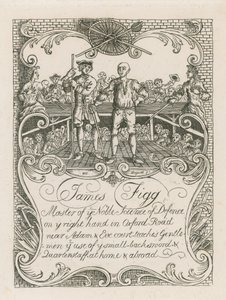 Carte de visite de James Figg conçue par Hogarth - William Hogarth