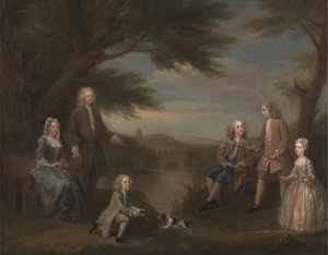 John et Elizabeth Jeffreys et leurs enfants - William Hogarth