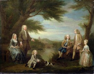 John et Elizabeth Jeffreys et leurs enfants, 1730 - William Hogarth