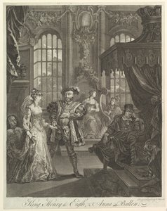 Le roi Henri VIII et Anna Bullen - William Hogarth