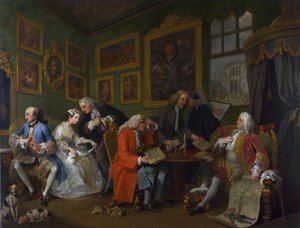 Mariage à la mode : I - Le contrat de mariage - William Hogarth