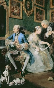Mariage à la mode : I - Le contrat de mariage, vers 1743 (détail) - William Hogarth