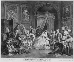 Mariage à la mode, Planche IV, La Toilette, 1745 - William Hogarth