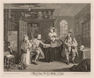 Mariage à la Mode : La Scène avec le Charlatan - William Hogarth