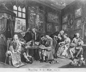 Le Mariage à la Mode, Planche 1, (Le contrat de mariage) - William Hogarth