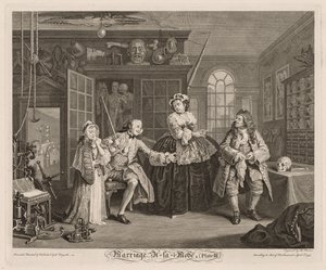 Mariage à la Mode : La Scène avec le Charlatan - William Hogarth
