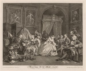 Mariage à la mode : La scène de la toilette, 1745 - William Hogarth