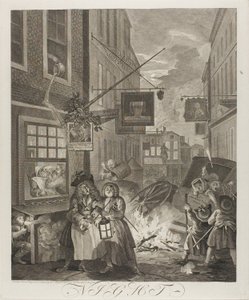 Nuit, planche quatre de Les Quatre Moments de la Journée - William Hogarth