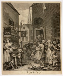 Midi, planche deux de Les Quatre Moments de la Journée - William Hogarth