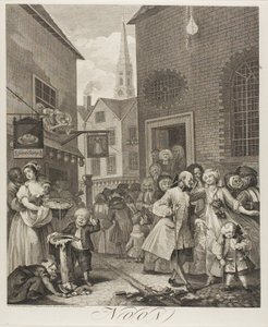 Midi, planche deux de Les Quatre Moments de la Journée - William Hogarth