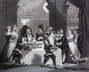 Sancho au festin, affamé par son médecin par William Hogarth - William Hogarth