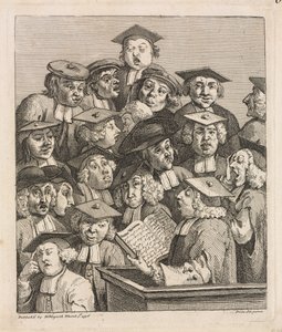 Érudits à une conférence - William Hogarth
