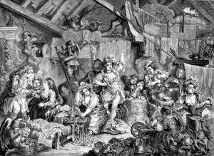 The Company of Strollers par William Hogarth