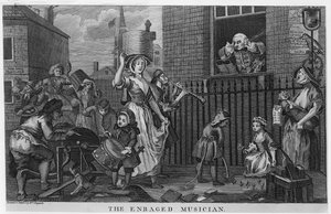 Le Musicien enragé - William Hogarth