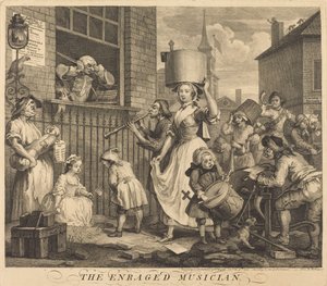 Le musicien enragé - William Hogarth