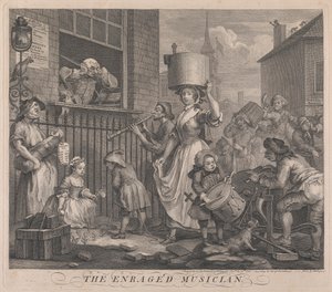 Le musicien enragé - William Hogarth