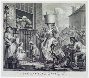 Le musicien enragé, 1741 - William Hogarth