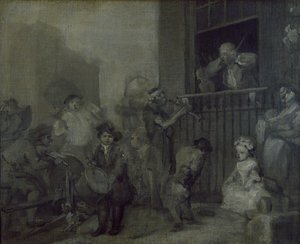 Le musicien enragé, 17e siècle - William Hogarth