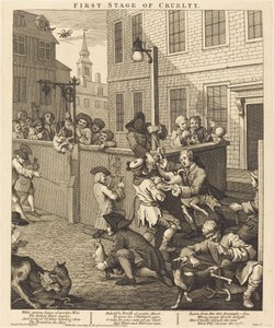 Le premier stade de la cruauté - William Hogarth