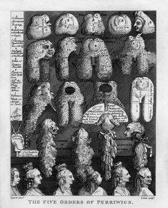 Les cinq ordres des perruques de George III par William Hogarth - William Hogarth