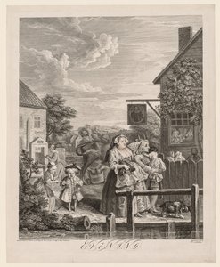 Les Quatre Moments de la Journée : Soir, 1738 - William Hogarth