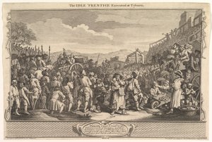 Le paresseux exécuté à Tyburn : Industrie et Paresse, planche 11, 30 septembre 1747 - William Hogarth