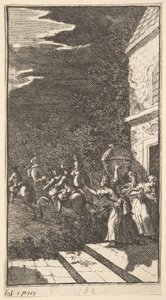 La Nouvelle Métamorphose, Planche 3 : Les Bandits enlèvent Camilla - William Hogarth