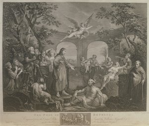La piscine de Bethesda, gravée par J.M. Delatre et Simon Francis Ravenet, publiée par John Boydell, 1772
