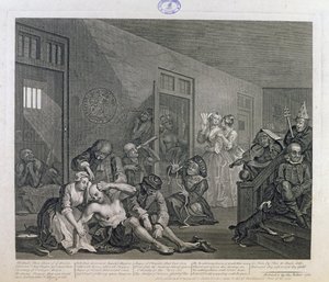 Le Débauché à Bedlam, planche VIII de 