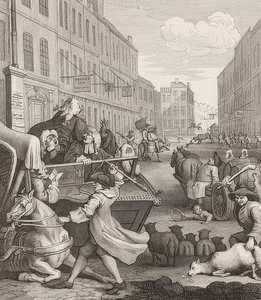 La deuxième étape de la cruauté. De : Les quatre étapes de la cruauté. 1751 - William Hogarth