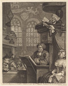 La congrégation endormie - William Hogarth