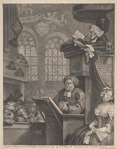La congrégation endormie - William Hogarth