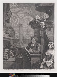 La congrégation endormie - William Hogarth