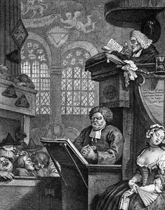 La Congrégation endormie - William Hogarth