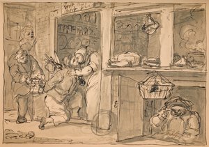 Dessin inutilisé pour Industry and Idleness, 1747 - William Hogarth