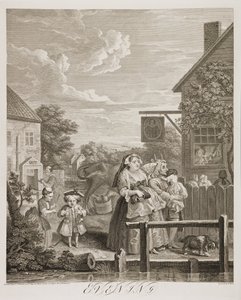 fr : Les quatre moments de la journée : Le soir - William Hogarth