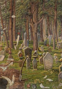 La ville endormie : le cimetière de Pera, Constantinople, 1856 - 1888 - William Holman Hunt