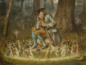 Le joueur de cornemuse ensorcelé, 1882 - William Holmes Sullivan