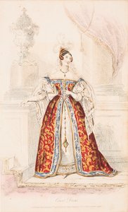 Une dame en robe de cour d