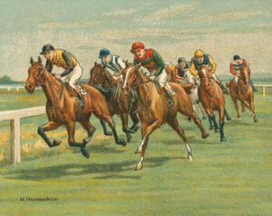 Courses historiques et modernes, courses plates, chevaux, modernes - William Hounsom Byles