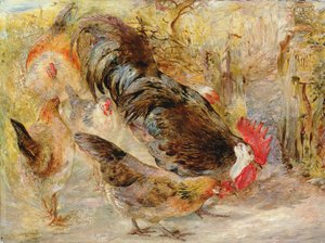 Poule de porte de grange (Rhode Island Reds), 1860 - William Huggins