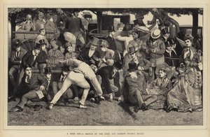 Un bon coup, une esquisse au match de cricket Eton et Harrow - William III Bromley