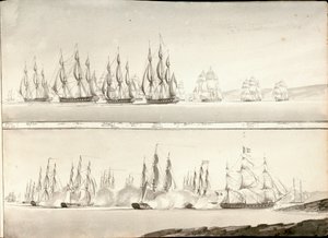 Différents modes de peinture des navires de ligne, début du 19ème siècle - William Innes Pocock