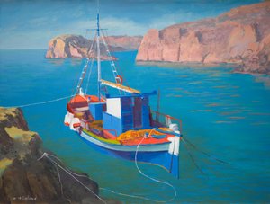 Bateau Grec au Large de Rhodes - William Ireland