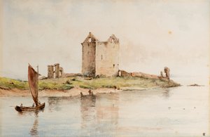 Château de Broughty en 1850, vers 1850