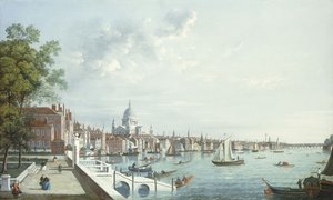 La Tamise depuis Somerset House, en regardant en aval - William James