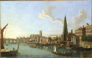 Pont de Westminster (soir), milieu du XVIIIe siècle - William James