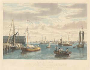 Boston : depuis le Ship House West End du Navy Yard - William James Bennett